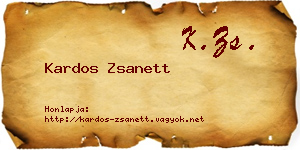 Kardos Zsanett névjegykártya
